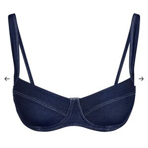 Monday Swimwear Sorrento Bikini Top in Blue Denim